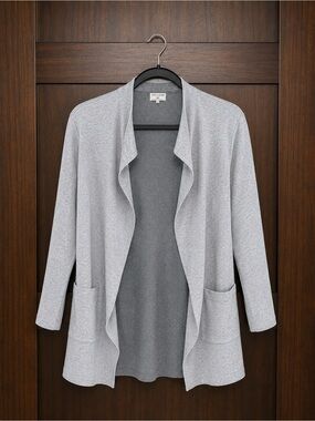 Sioni Gray Knit Athleisure Cardigan